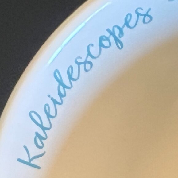 LISA AUDIT Letter "K" Initial Monogram Ceramic Mug ~ Floral Motif ~ Ribbing - Picture 10 of 13